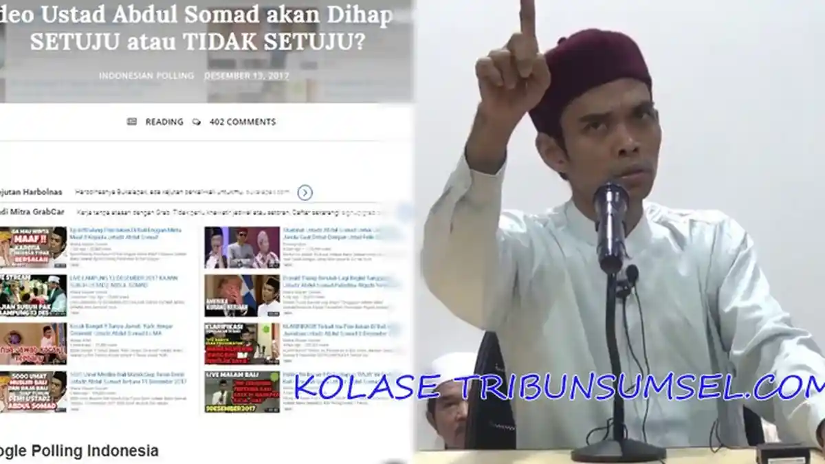 Heboh Muncul Polling Google Minta Video Ceramah Ustad Abdul Somad Dihapus,Katanya Ujaran Kebencian