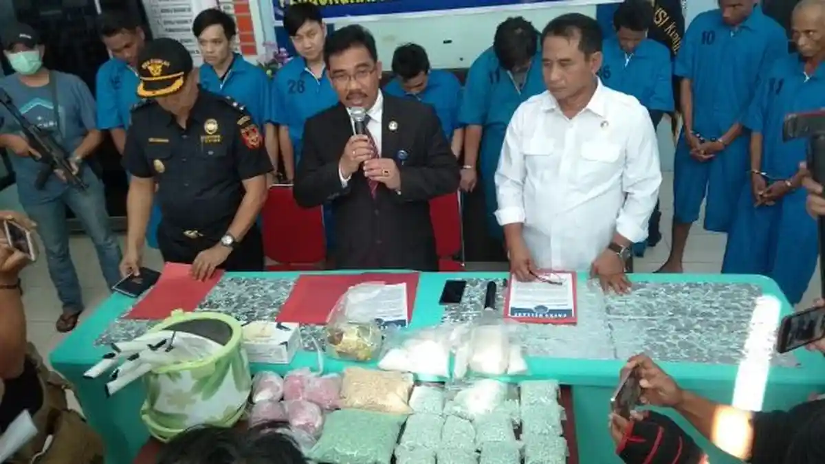 BNNP Riau Islands Destroy 50 Kg Crystal Meth in Mako Lanal Batam