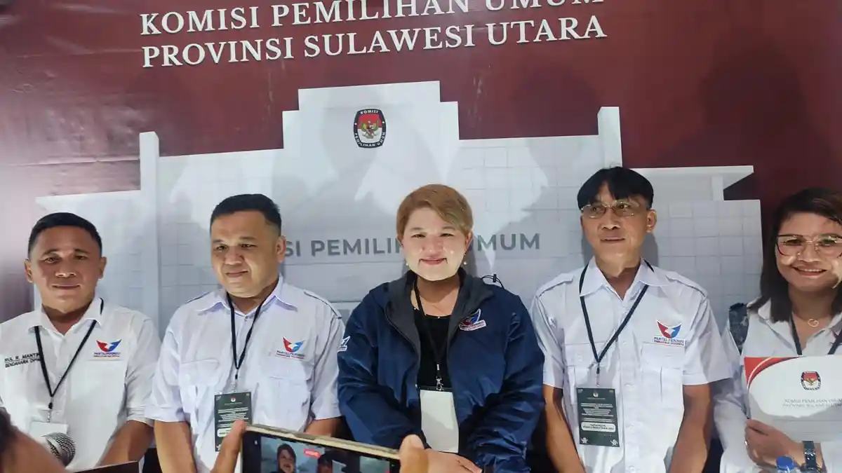 Daftarkan Bakal Caleg Partai Perindo ke KPU Sulawesi Utara, Jaclyn Ivana Koloay Target 6 Kursi