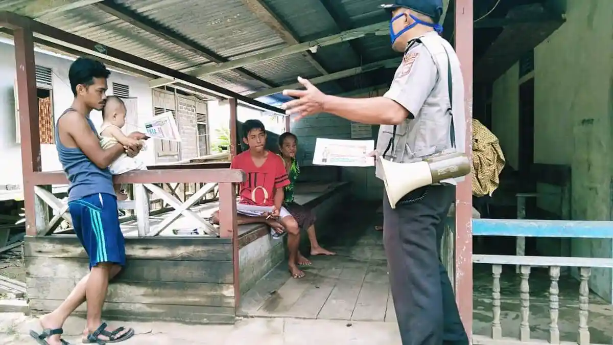 Putus Penyebaran Covid-19, Polsek Mukok Imbau Warga Tunda Mudik