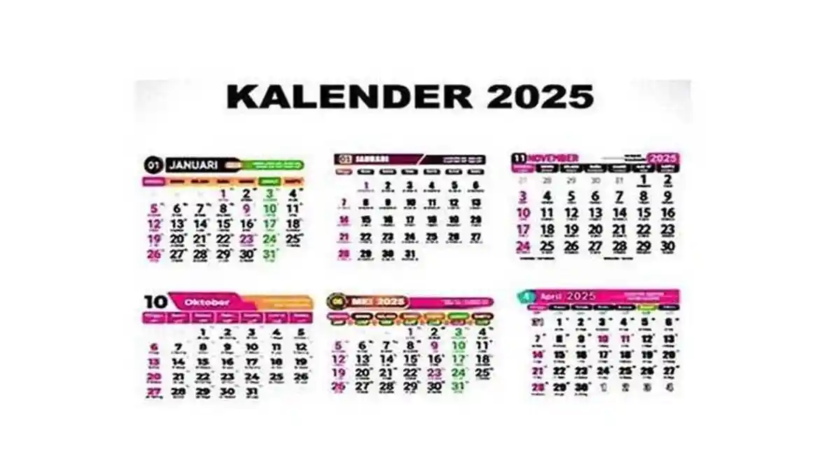 Cek Kalender 2025 Lengkap Dengan Info Libur Nasional, Cuti Bersama hingga Tanggal Merah