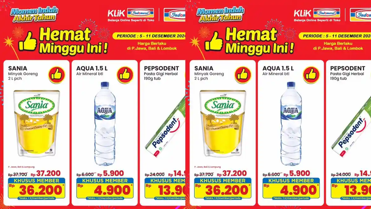 DISKON Spesial Member di Indomaret 7-11 Desember, Harga Minyak Goreng Sania Jadi Rp36.200