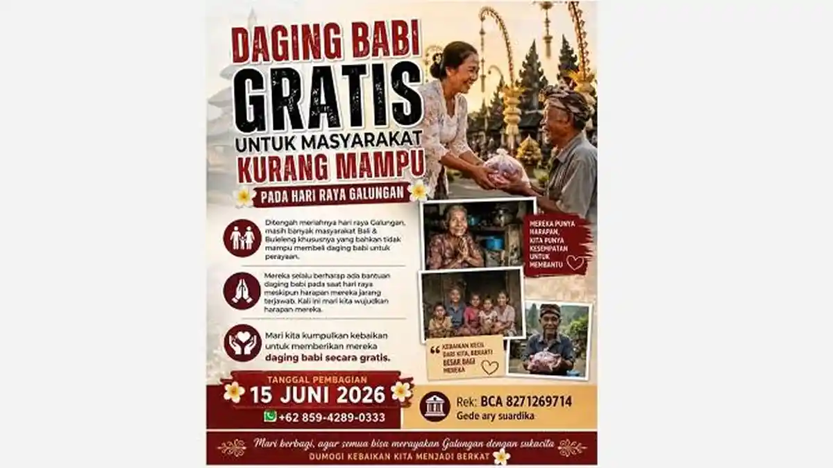 Tak Pakai Uang Pemerintah, Warga Buleleng Patungan Daging Babi untuk Sesama Jelang Galungan