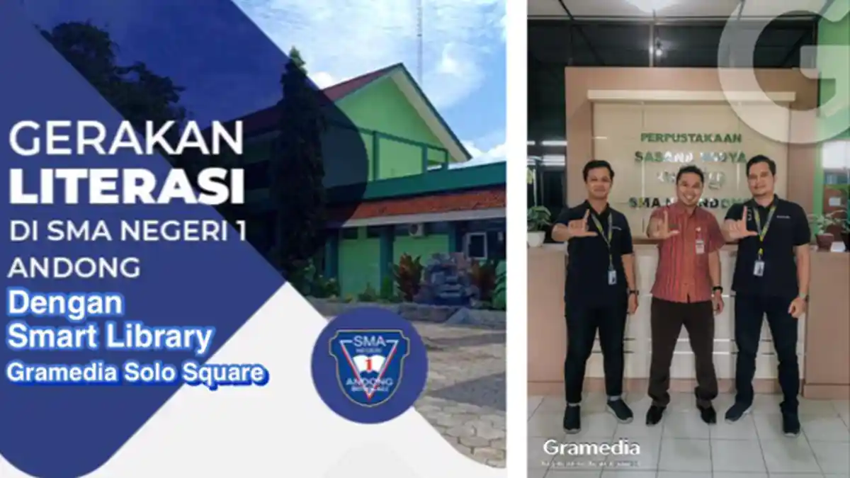 Gandeng Gramedia, SMA Negeri 1 Andong Boyolali Kini Punya Perpustakaan Digital : Bisa Akses via HP