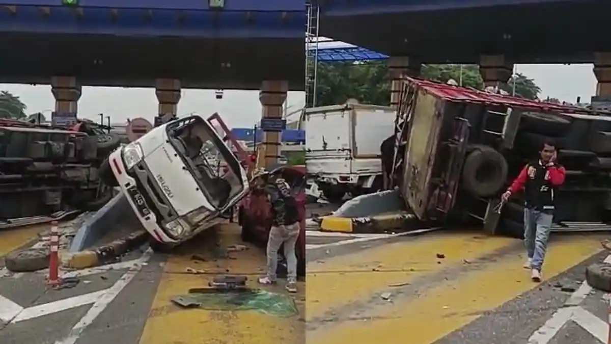Begini Kondisi Kendaraan yang Terlibat Kecelakaan Beruntun di Gerbang Tol Halim Rabu Pagi