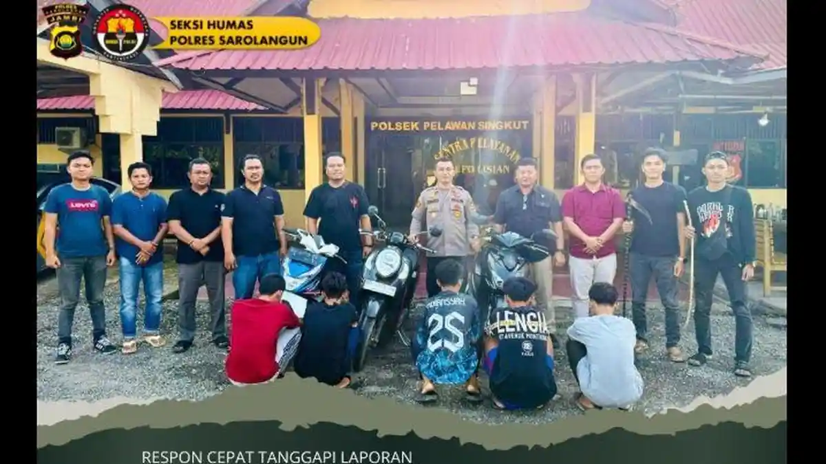 Kelompok Remaja yang Pamer Bawa Sajam di Sarolangun Diamankan Polisi