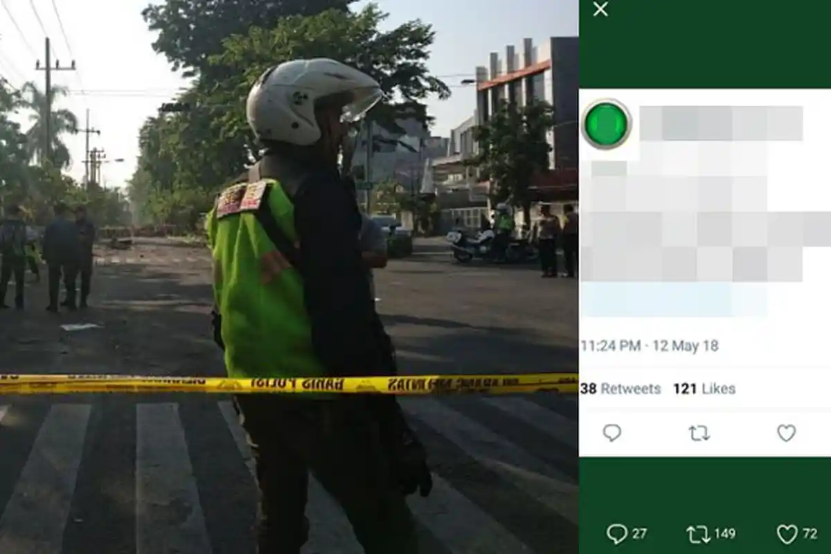 Viral Cuitan H-1 Sebelum Teror Bom di Surabaya, Netizen Ramai Minta Pemilik Akun Ditangkap