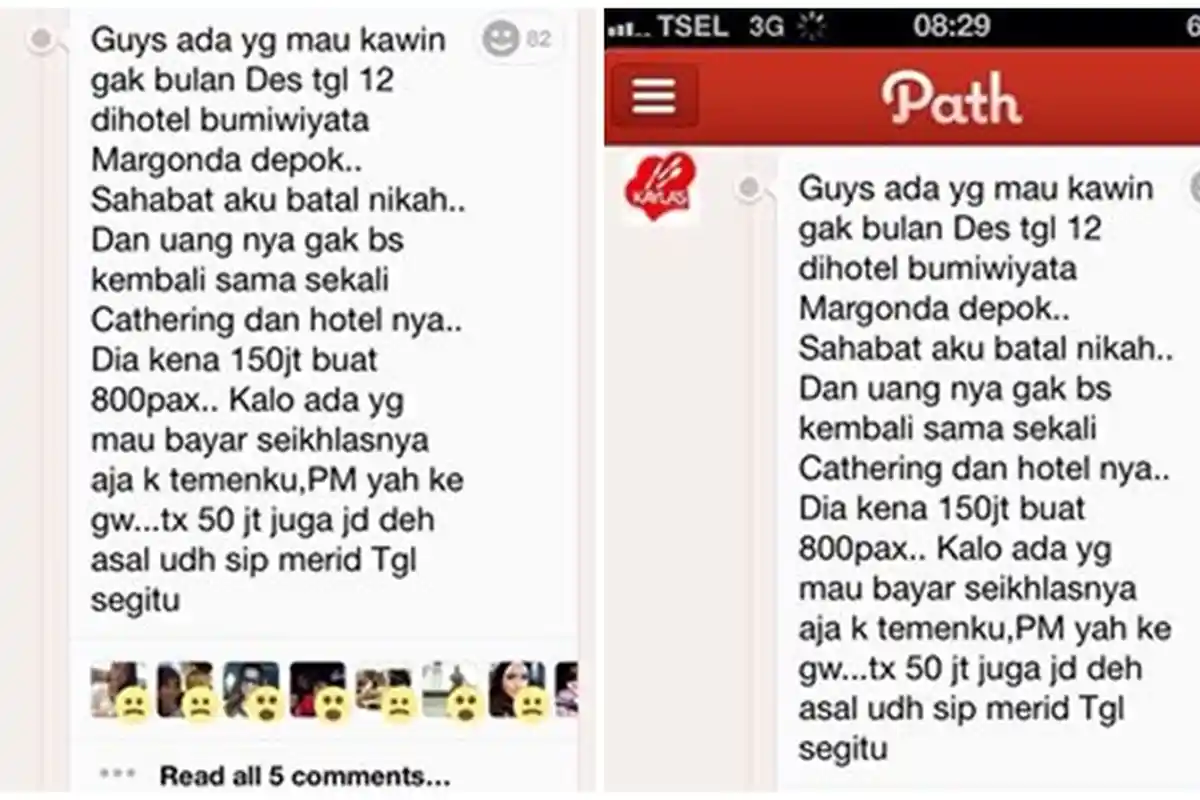 Batal Menikah, Pria Ini Tawarkan Paket Pernikahan Miliknya dengan Harga Murah