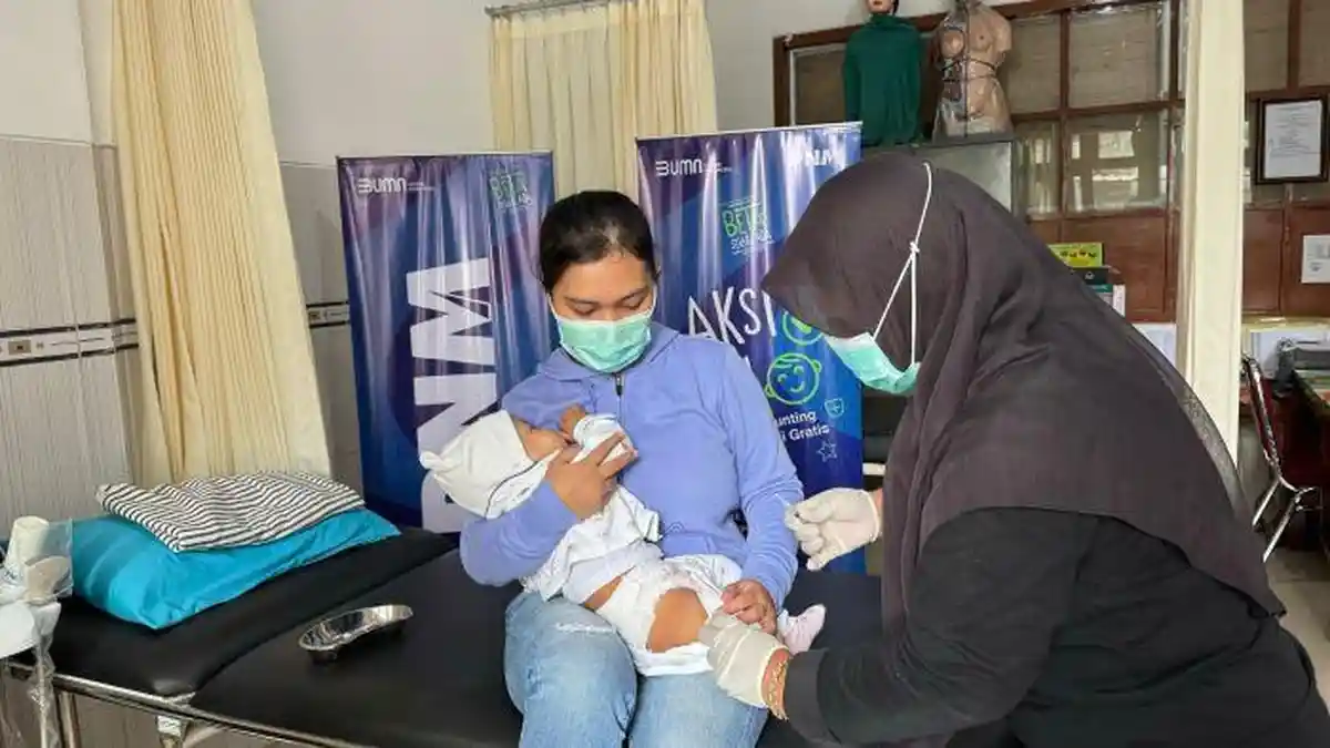 Aksi PNM Cegah Stunting dan Imunisasi Gratis di 8 Titik Kabupaten Banyuwangi