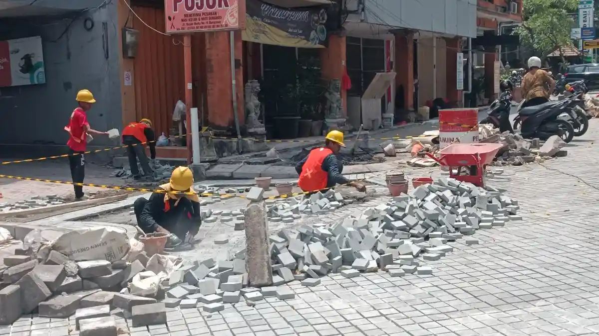 Pohon Tabebuya Percantik Wajah Jalan Gajah Mada Denpasar