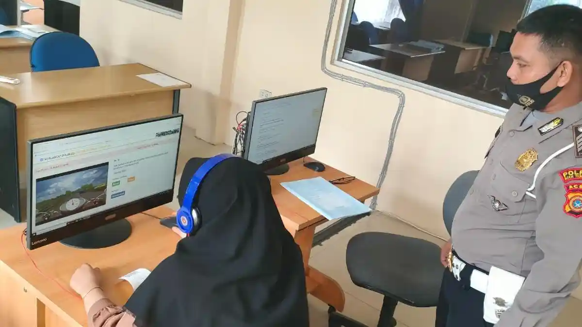 SIM Keliling Aceh Tenggara, Pembuatan SIM Peserta Jalani Tes Ujian Online