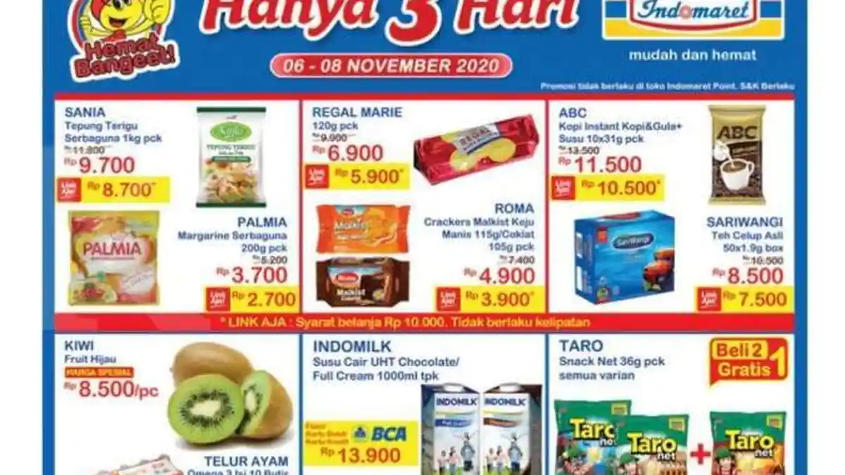 Promo Indomaret Minggu 8 November 2020, Simak Katalog Lengkapnya Berikut Ini