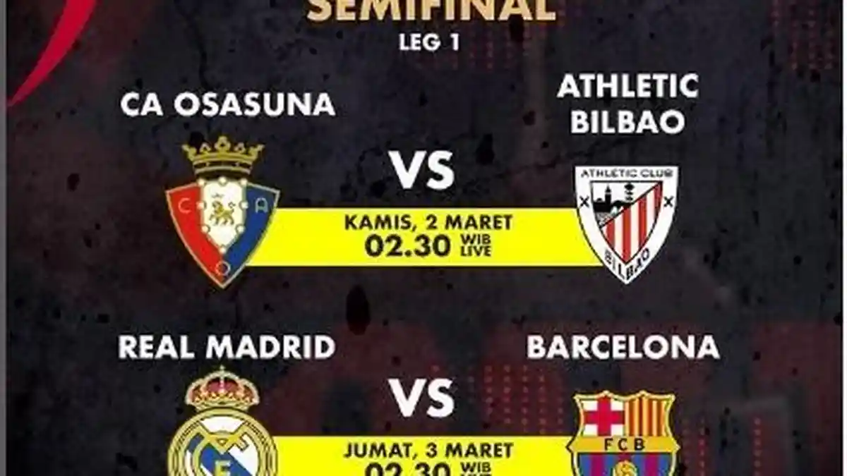 Jadwal Siaran RCTI Semifinal Copa del Rey 2023 Real Madrid vs Barcelona ...