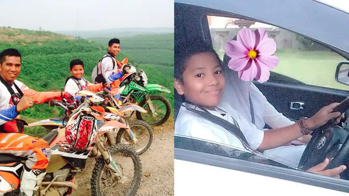 TERKUAK Masa Kecil Aditya, Sosok Diduga Anak AKBP Achiruddin Nyetir Mobil saat SMP & Naik Motor Tril