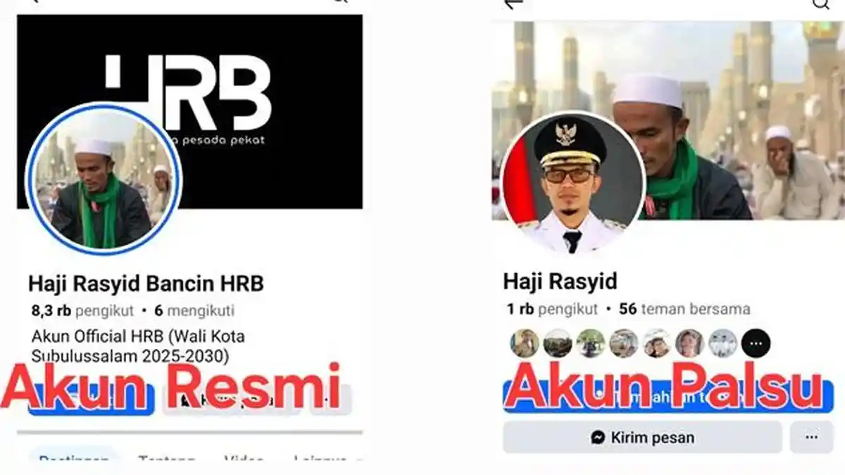 Nama Wali Kota Subulussalam Dicatut di Facebook, Sejumlah Warga Tertipu, Ini Akun Asli dan Palsu