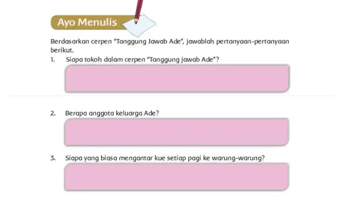 Kunci Jawaban Tema 2 Kelas 5 Halaman 74 Buku Tematik SD/MI K13: Ayo Menulis!