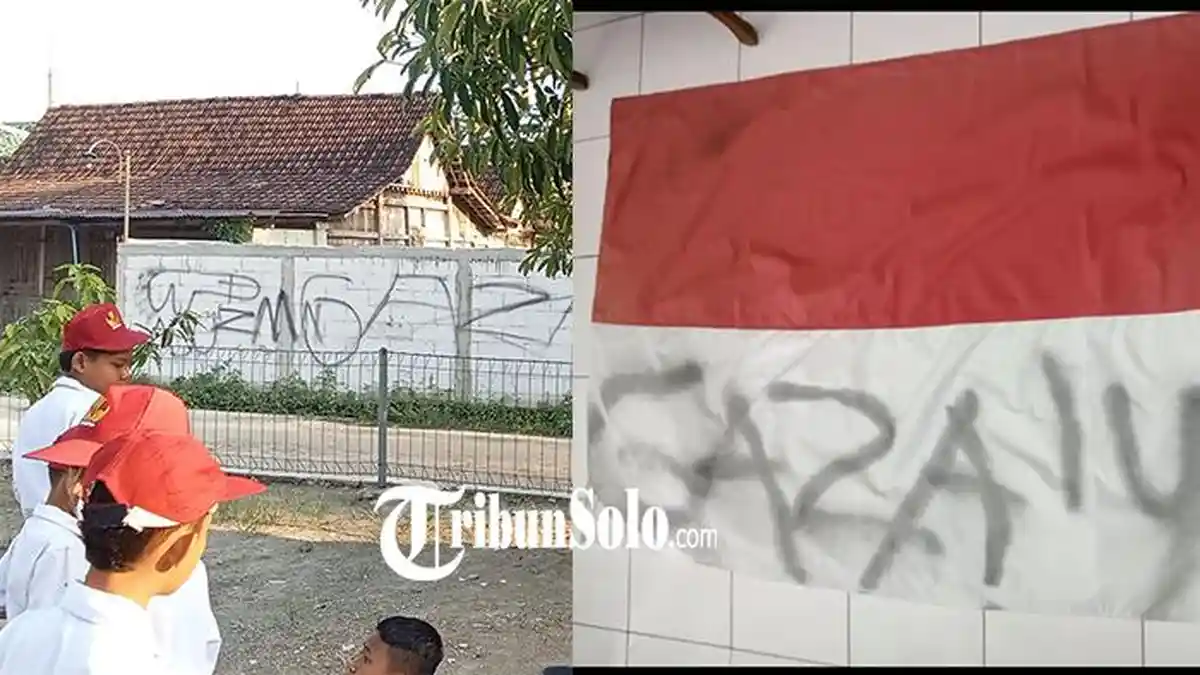 Terungkap, Pelaku Corat-coret Tembok Sekolah dan Bendera Merah Putih di Sragen, 3 Orang Masih Bocah