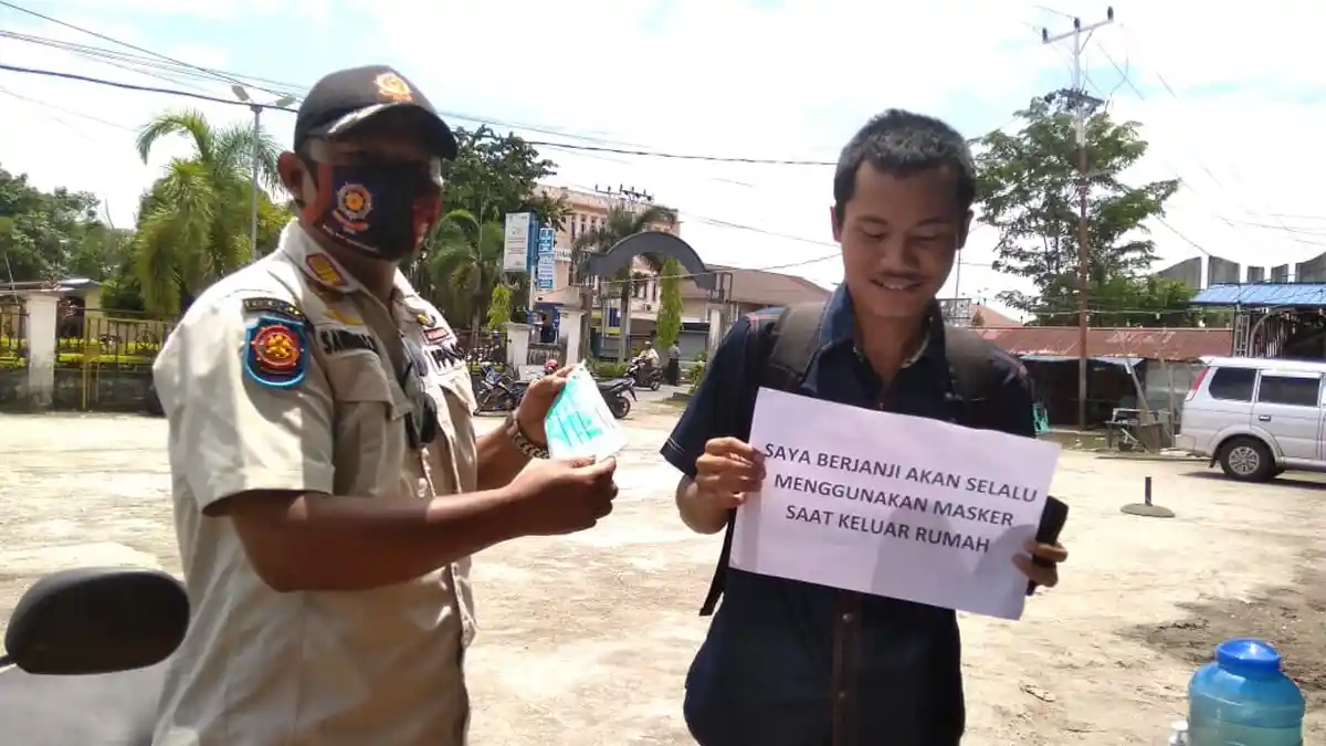 Razia Masker di Jalan Raya, Tim Satgas Covid-19 Sintang Jaring 129 Pelanggar