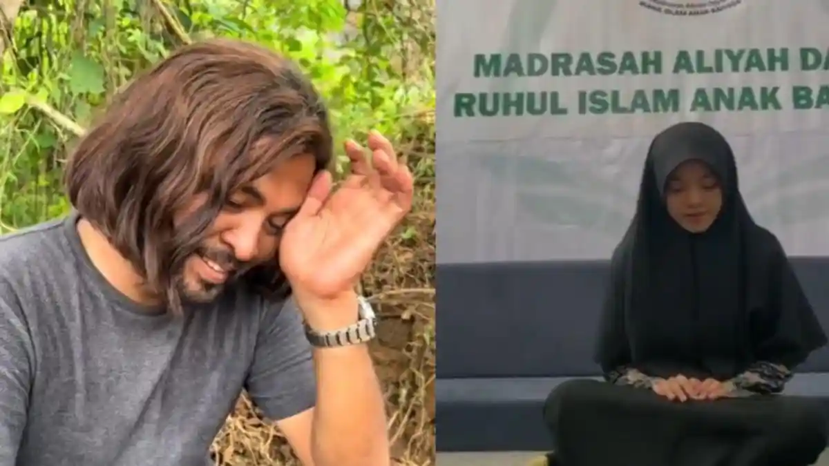 Putrinya Hafal 30 Juz Al-Qur'an, Ayah Berambut Gondrong Menangis Terharu
