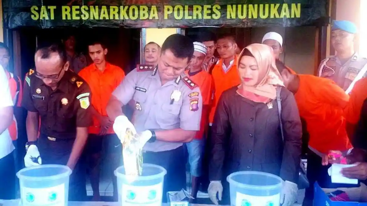 Dalam Sebulan 1,3 Kilogram Sabu Berhasil Diamankan Polres Nunukan