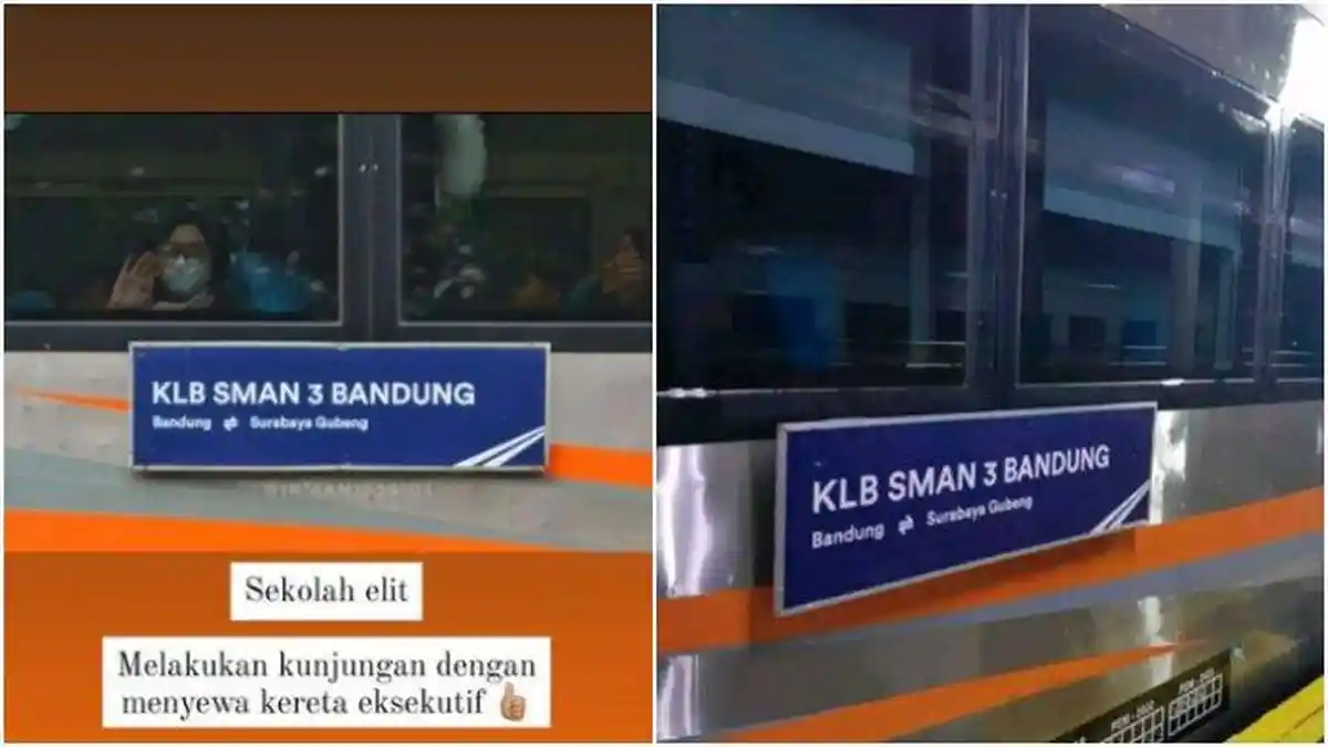 Viral SMAN 3 Bandung Sewa Rangkaian Kereta Api Luar Biasa, Ini Penjelasan Sekolah