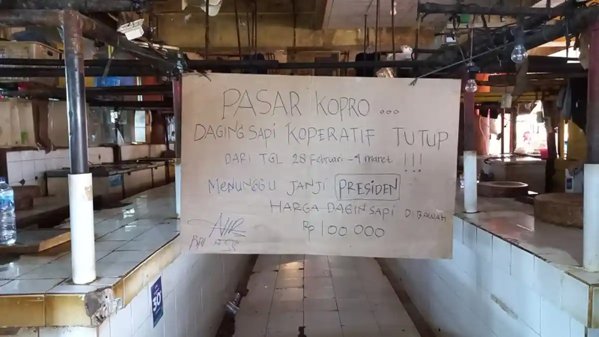Pedagang Daging Sapi Mogok Jualan, Mereka Tagih Janji Jokowi Tekan Harga di Bawah Rp 100.000