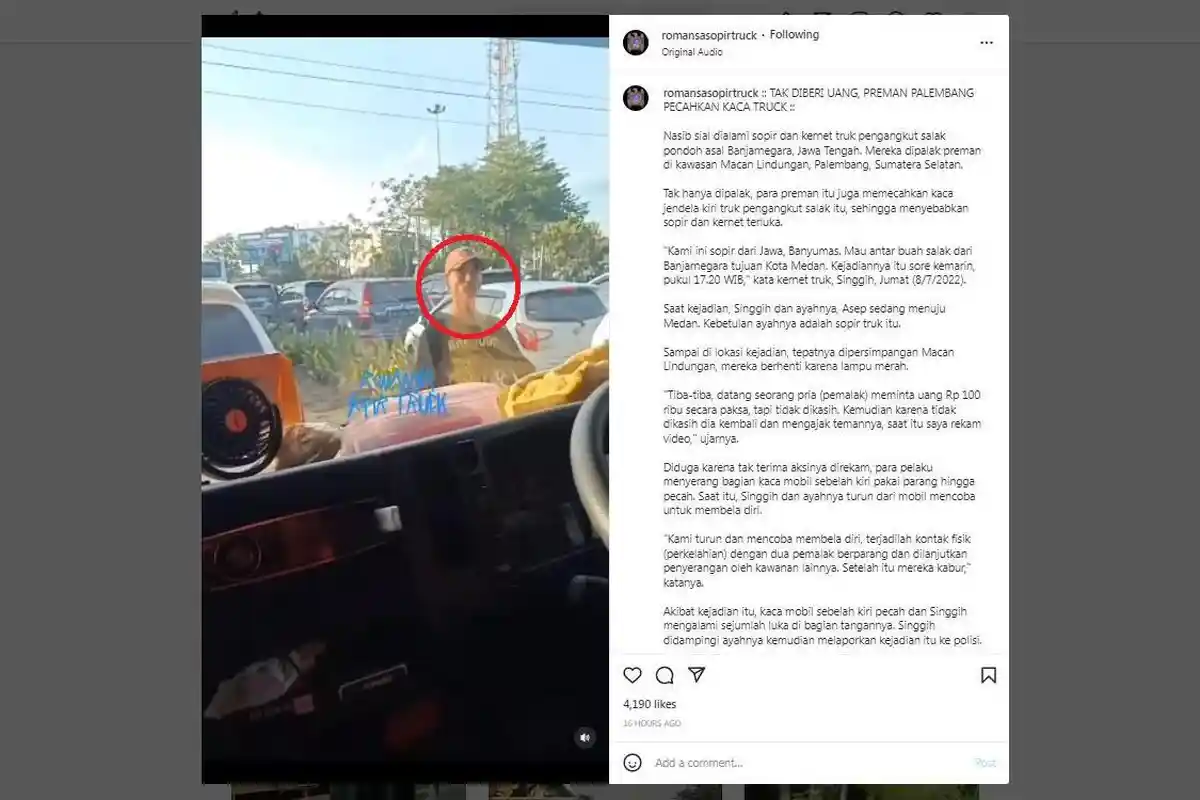 Viral di Medsos! Preman Hancurkan Kaca Mobil Gegara Sopir tak Beri Uang, Pelaku Diburu Polisi