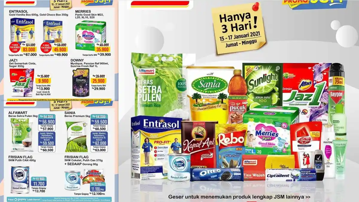 Promo Alfamart Hari Ini 17 Januari 2021, Diskon Mi Instan, Diapers, Susu, Sabun Cair, Detergen