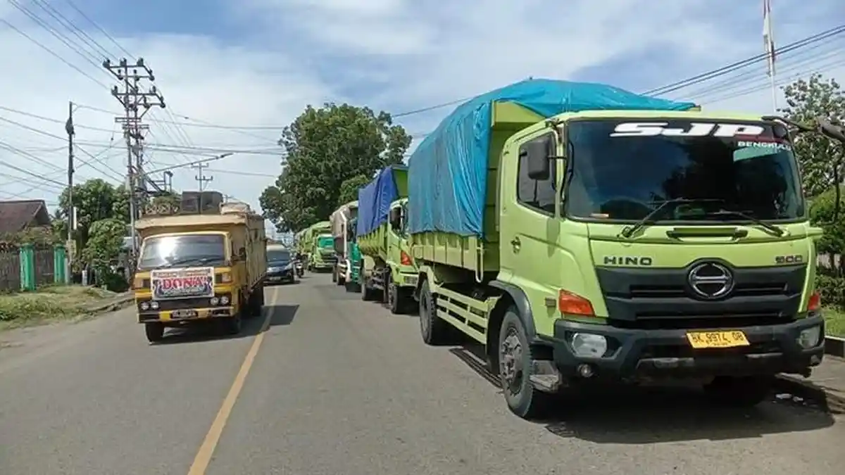 Bandel Melintas Jalanan Dalam Kota, Kodim 0406 Lubuklinggau Amankan Truk Batubara