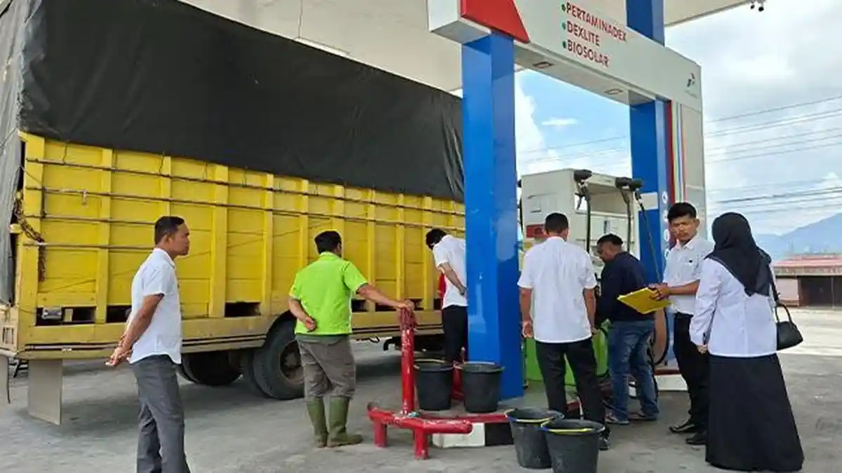 Dinas Perdagangan Bener Meriah Tera Ulang Pompa Ukur BBM di SPBU, Begini Hasilnya