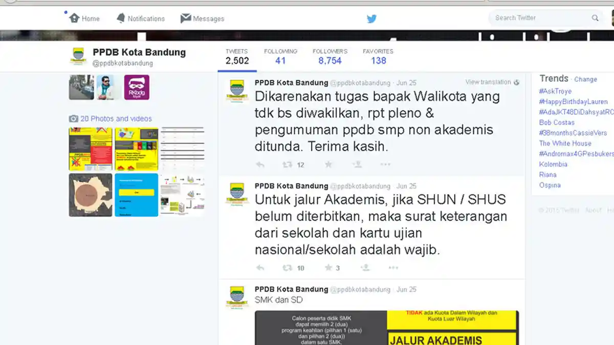 Wali Kota ke Luar Negeri, Pengumuman PPDB Jalur Keluarga Miskin Ditunda