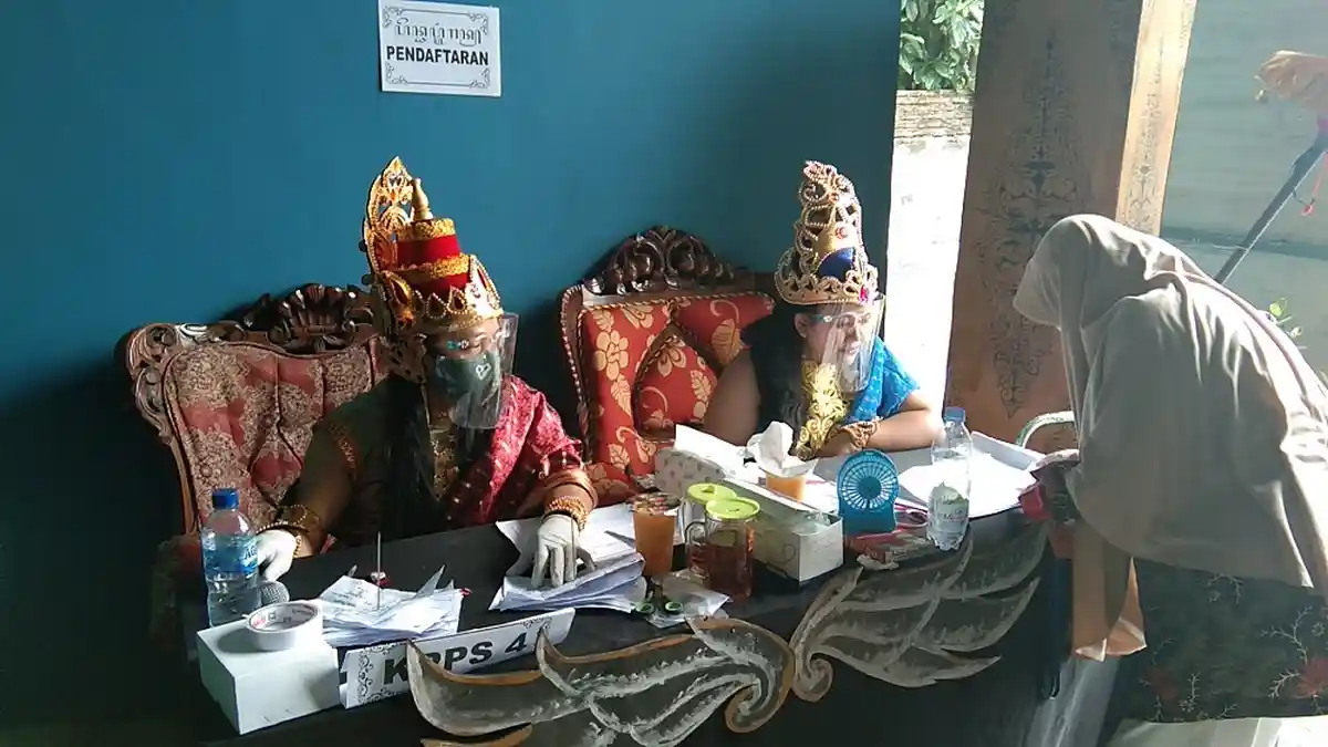 TPS Unik di Pilkada Klaten Usung Konsep Kerajaan Majapahit, Begini Alasannya
