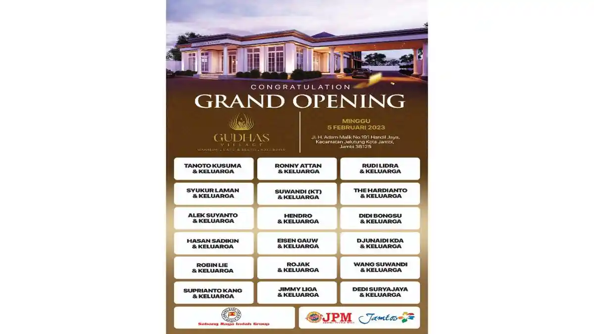 Selamat dan Sukses atas Grand Opening Gudhas Village