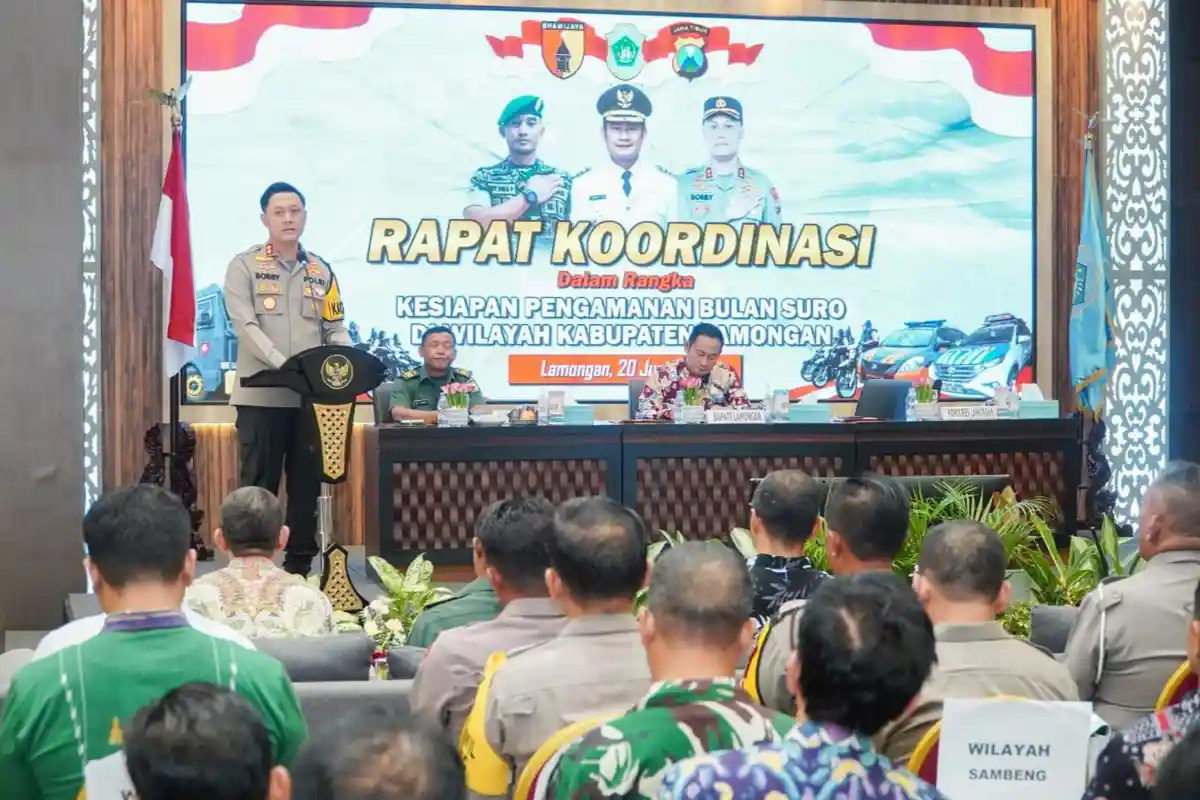 Jelang Bulan Suro Forkopimda Lamongan Tak Ingin Ternodai dengan Gangguan Kamtibmas, Gelar Rakor