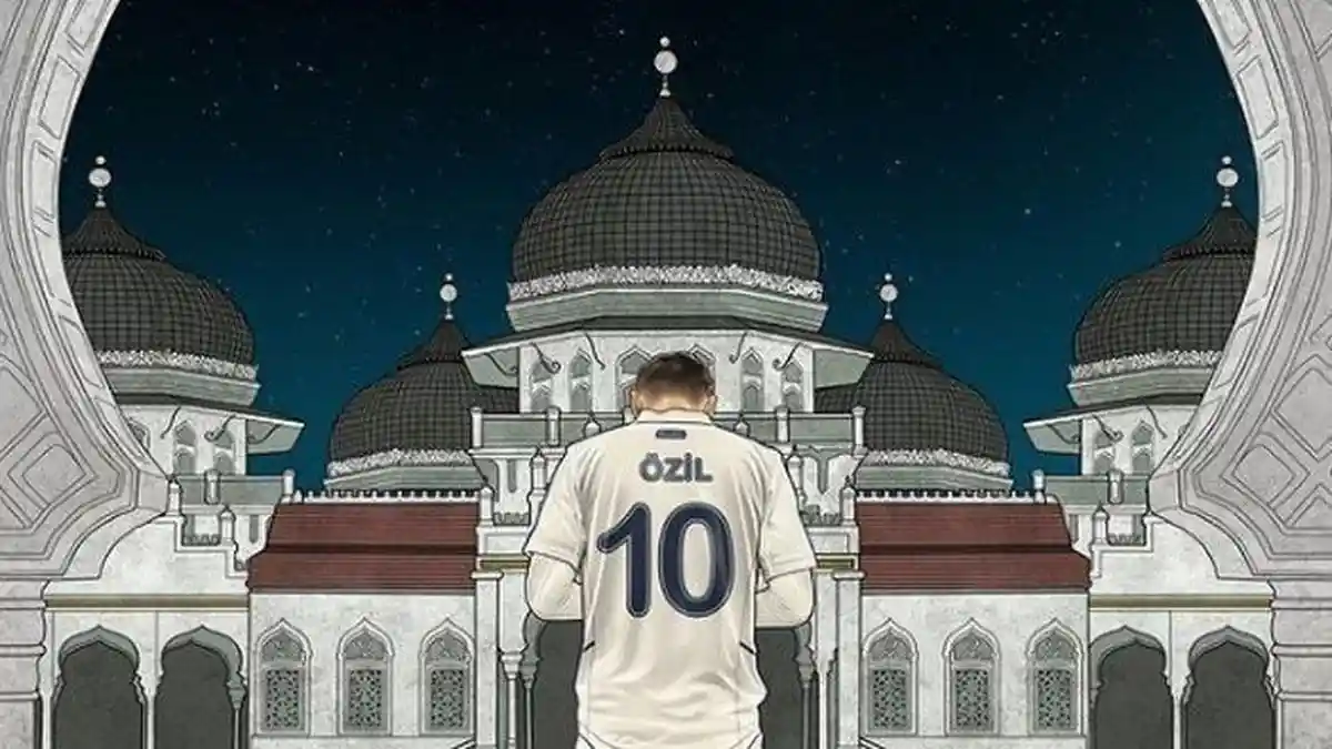 Mesut Ozil Pasang Foto Berlatar Masjid Raya, Saat Ucapkan Selamat HUT RI
