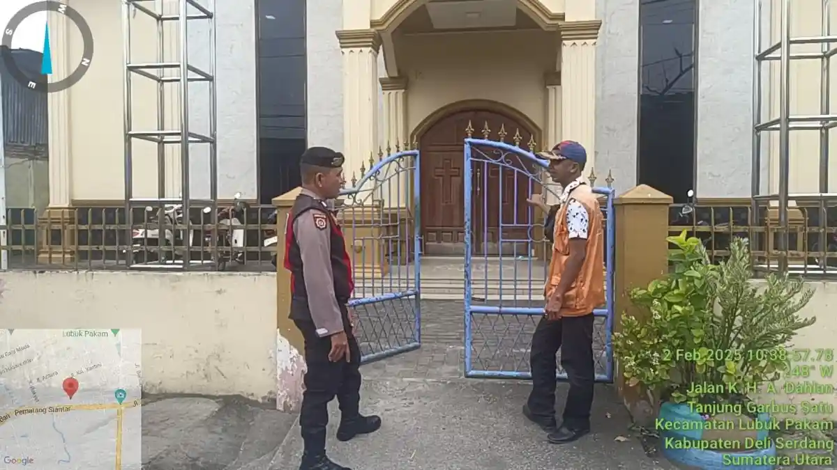 Sat Samapta Polresta Deli Serdang Gelar Patroli Dialogis di Gereja
