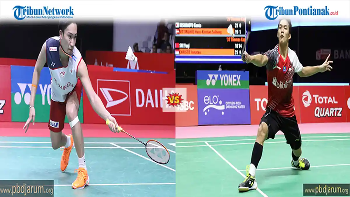 Streaming TVRI Denmark Open Hasil Kento Momota vs Jonatan Christie Tunggal Putra Bulutangkis