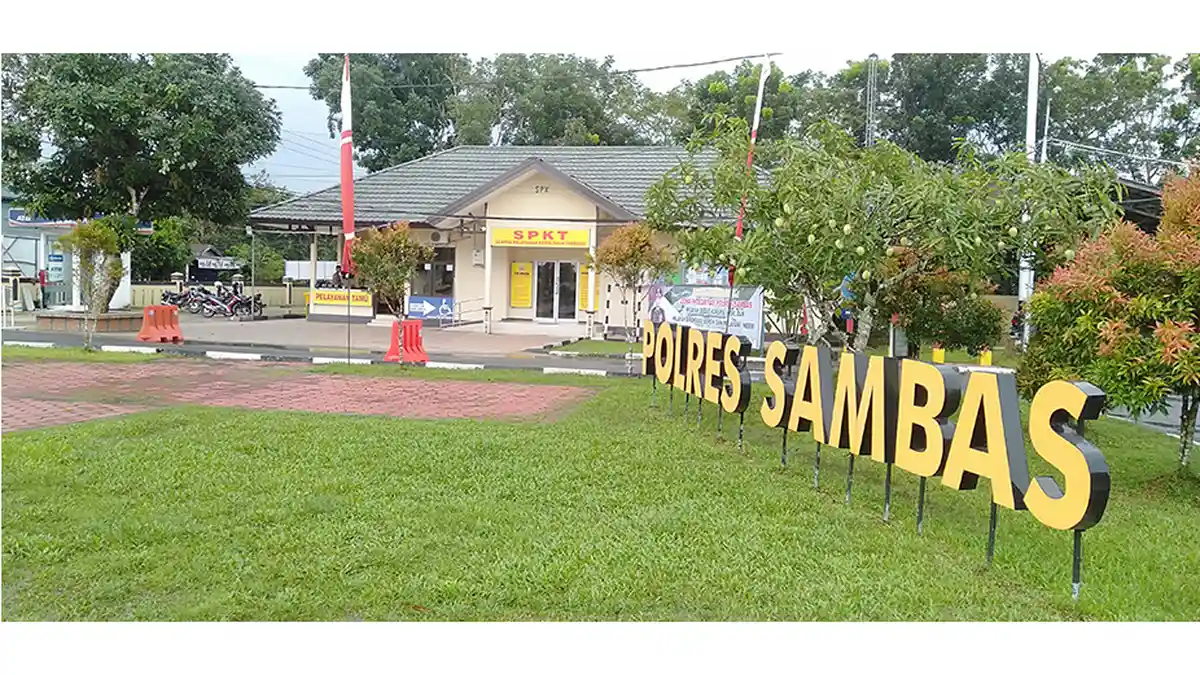 Suasana Pengamanan di Mapolres Sambas, Pasca Terjadinya Bom Bunuh Diri di Medan