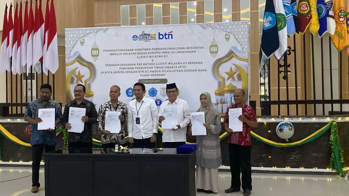 BTN KC Ambon Teken Kerjasama dengan LLDikti Wilayah XII dan Sejumlah Perguruan Tinggi Swasta