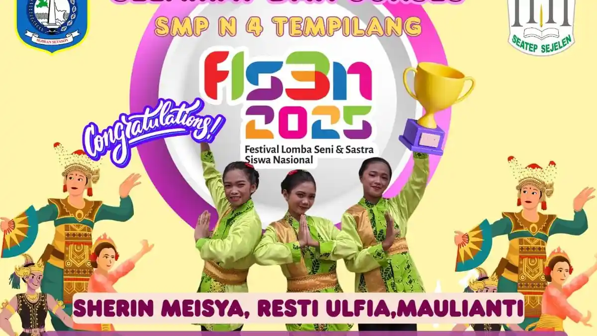 Siswi SMPN 4 Tempilang Juara Terbaik Seni Tari Kreasi FLS3N