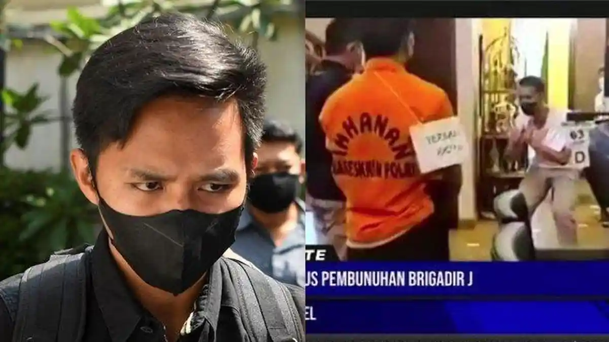 TRAUMA Bharada E Tembak Brigadir J Tampak Saat Rekonstruksi di Rumah Ferdy Sambo, Sampai Gemetar