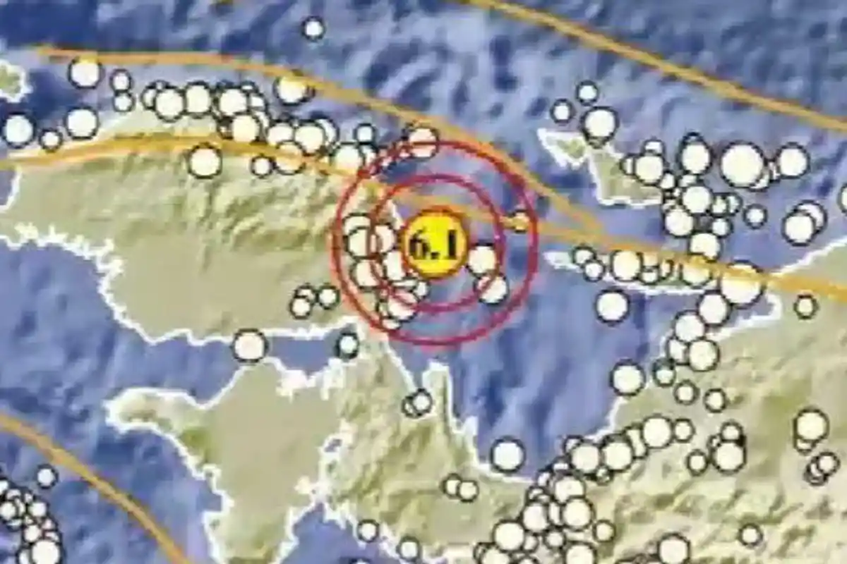 Baru Saja Gempa Magnitudo 6.1, Pusat Gempa 10 Menit yang Lalu di Ransiki Papua Barat, Cek Info BMKG