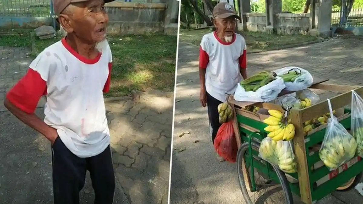 Tergerak Hatinya, Netizen Sumbang Dana Buat Si Kakek Penjual Pisang yang Dirampok Pelanggannya