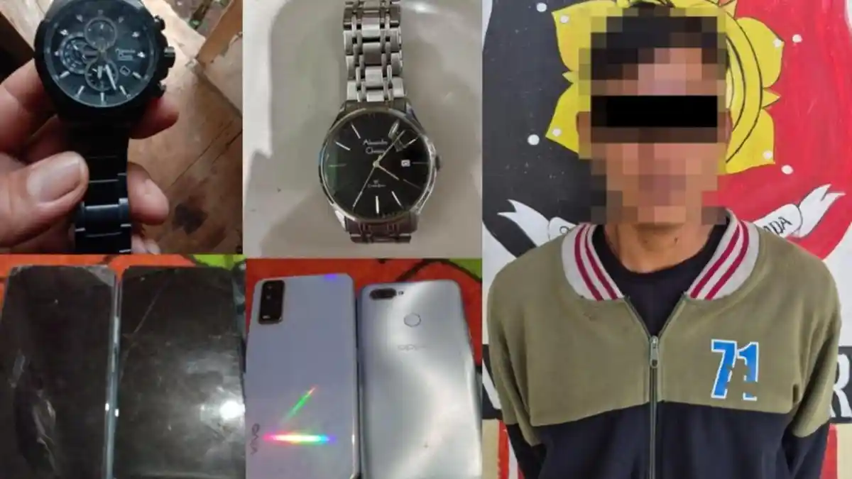 Polisi Sigap Ringkus Pelaku Curat Jam Tangan dan HP di Banjit