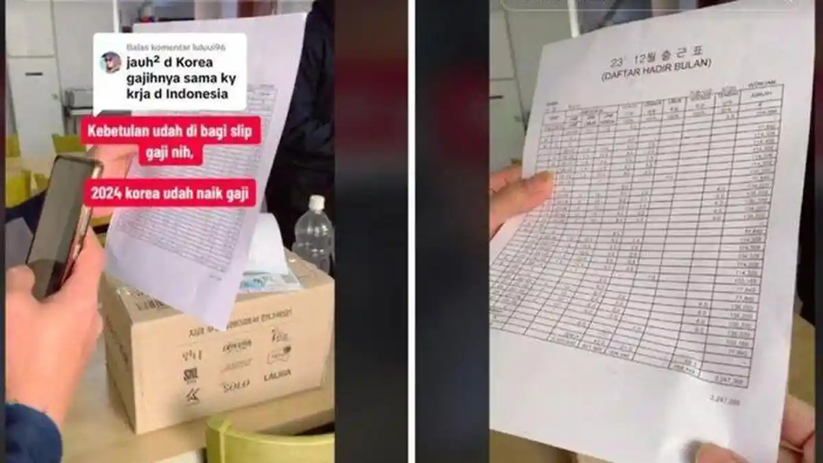 VIRAL Video Pria Asal Indonesia Pamer Slip Gaji Jadi Kuli di Korea Selatan, Jumlahnya Fantastis
