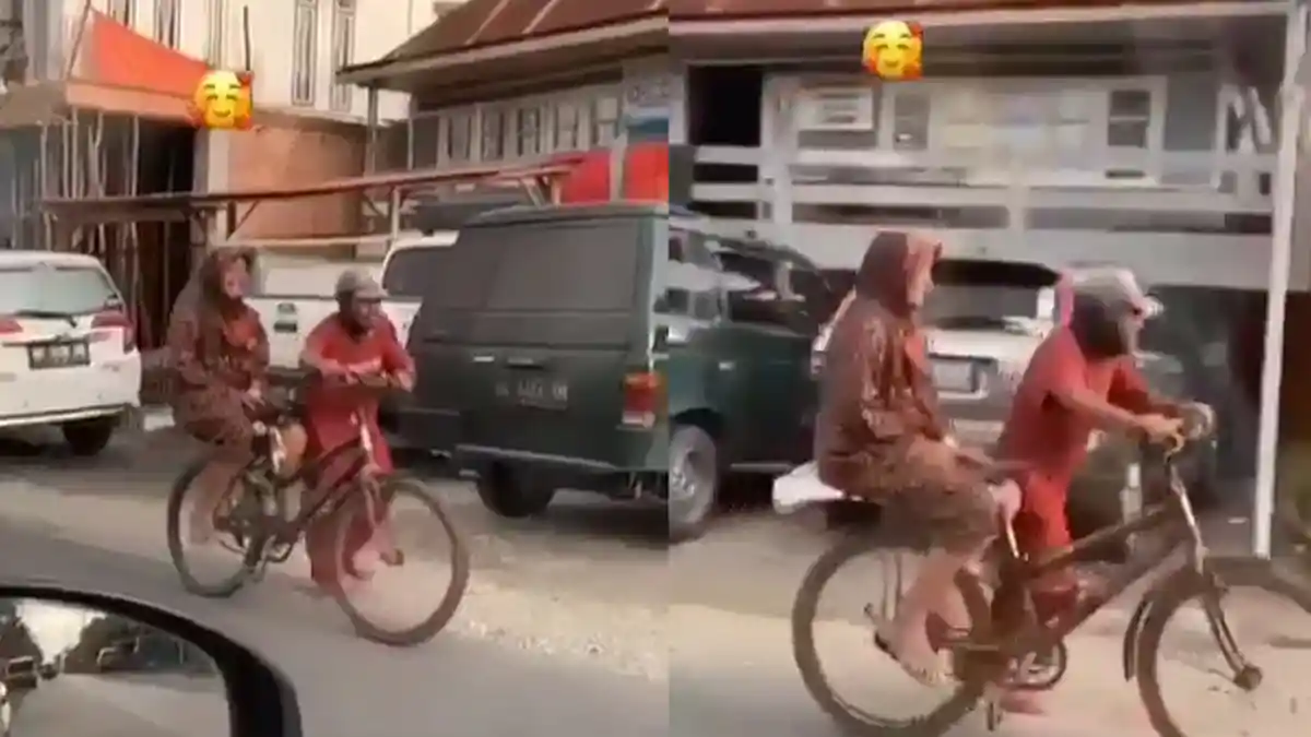 Viral Video Seorang Pria 'Meratukan' Wanita Dengan Sepeda, Bikin Warganet Iri Dengan Ke-Uwuannya