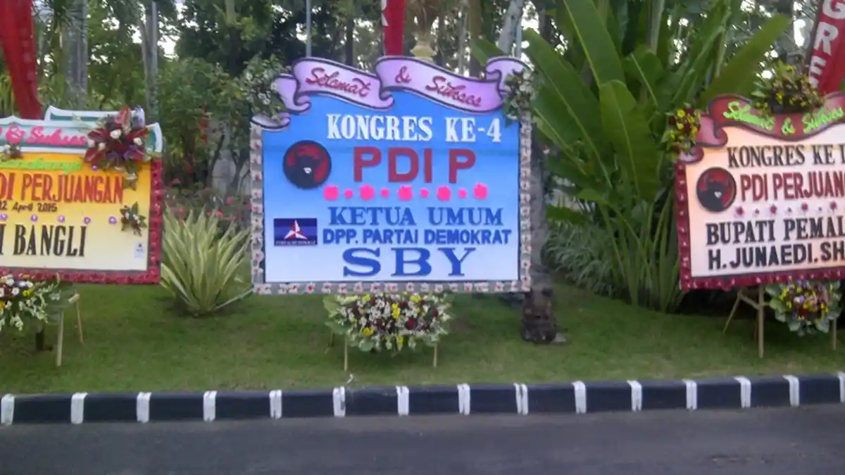 SBY Kirim Karangan Bunga Ucapan Selamat Kongres PDIP