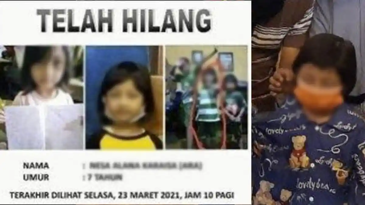 Bocah 7 Tahun asal Surabaya Diculik Tante Sendiri, Penampilannya Berubah Begini Setelah Ditemukan