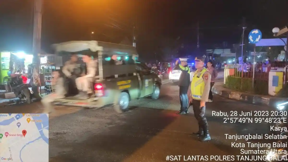 Sambut Hari Raya Idul Adha 1444 H, Polres Tanjungbalai PAM Takbiran