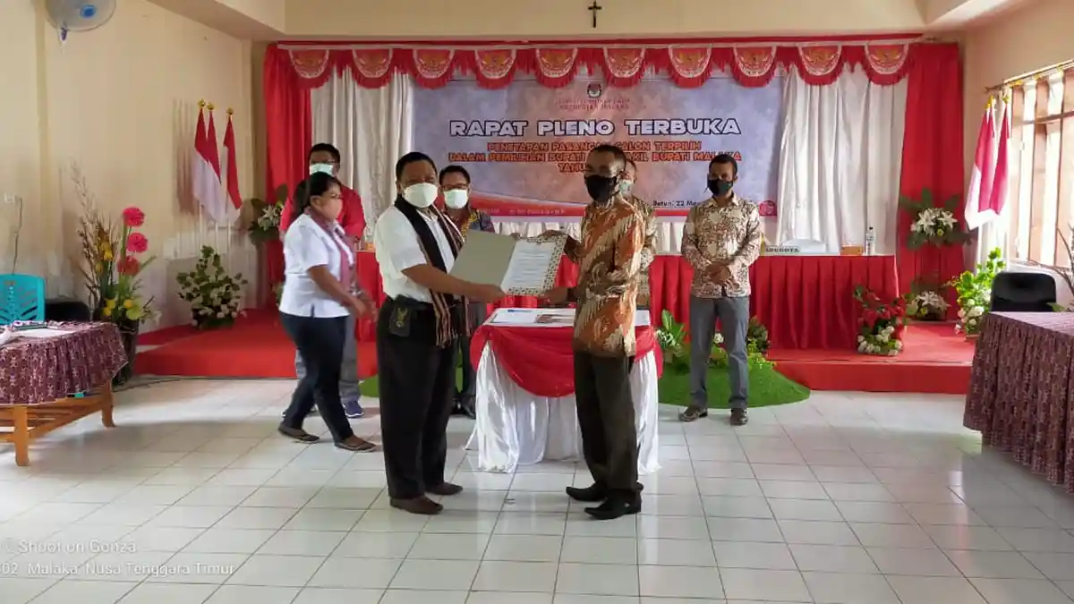Paslon Bupati-Wabup Malaka Terpilih Resmi Ditetapkan KPU